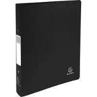 Exacompta 54391E 10x Ringbuch aus festem PP 1000μ mit 2 Ringen 30mm, Rücken 40mm, blickdicht, DIN A4 MAXI - Schwarz