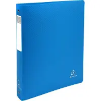 Exacompta 51392E 10x Ringbuch aus festem PP 1000μ mit 4 Ringen 30mm, Rücken 40mm, blickdicht, DIN A4 MAXI - Hellblau