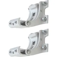 Mendler 2er-Set Wandhalterung für Markise T122, T123, Wandkonsole Wandmontage Adapter weiß