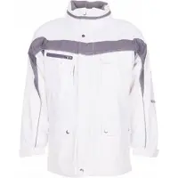 Planam unisex Winterjacke PLALINE weiss, zink Grösse L