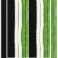 Arsvita Flauschvorhang 80x200 cm Unistreifen schwarz - grün - weiß
