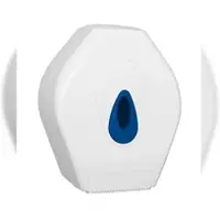 All Care PlastiQline Großrollenspender MINI - Toilettenpapierspender - Farbfenster blau