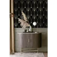Next Vliestapete "DECO GEOMETRIC Vliestapete 10mx52cm" 3D-Optik texturiert Deko Geometrisch schwarz 10mx52cm