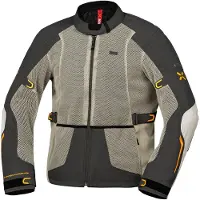 IXS Tourster-Big Air 1.0 Mesh Grau Beige Motorrad Textiljacke Größe L