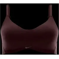 Nike Alate Minimalist Sport-BH mit Polster, verstellbaren Trägern und leichtem Halt - Braun |Größe XS (F-G)