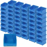 BRB-Lagertechnik 48x Sichtbox"PROFI" LB 6, LxBxH 100x100x60 mm, Inhalt 0,3 Liter, blau