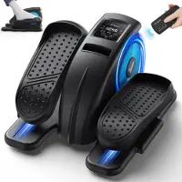 Merach Mini Ellipsentrainer & Stepper – 12-stufiger Crosstrainer mit Fernbedienung & Display, leise, tragbar, vormontiert, ideal für Home-Office & Freizeit
