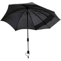 Euroschirm - Regenschirm für Wanderungen - Swing Backpack Handsfree Black - schwarz