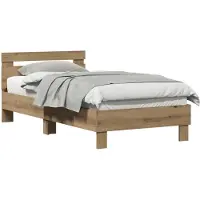 Syfax Bettrahmen Artisan-Eiche 193 x 95 x 88 cm Holzwerkstoff