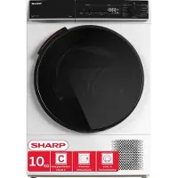 Sharp KD-WNHB0S9GWC-DE Wärmepumpentrockner (10 kg, EEK C), (15 Trockenprogramme, 20 Min. Kurzprogramm, WiFi, Edelstahltrommel mit Beleuchtung), Weiß