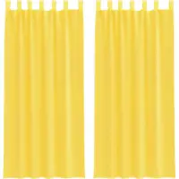 vidaXL Voile Vorhänge mit Stangentaschen 2 Stk. Gelb