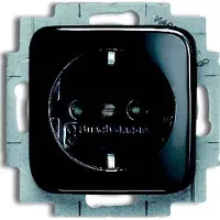 Busch-Jaeger 2013-0-4706, CEE 7/3, 2P+E, Schwarz, 250 V, 16 A, 71 mm