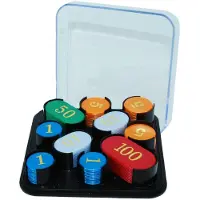 HOT Games Roulette Chips Set 100 Stück goldfarben bedruckt Casino