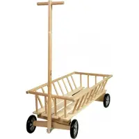 Micki Holz Bollerwagen Spielzeug - bunter Holzwagen