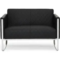 Hjh OFFICE ARUBA STEP | 2-Sitzer - Lounge Sofa Schwarz