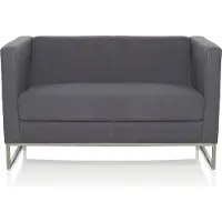 Hjh OFFICE BARBADOS | 2-Sitzer - Lounge Sofa Dunkelgrau