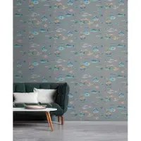 A.S. Création Vliestapete "PintWalls II Tapete mit Fischen Mustertapete mit Tieren Tiere" matt strukturiert Vliestapete Kinderzimmer für Schlafzimmer Küche Wohnzimmer Fische Flur