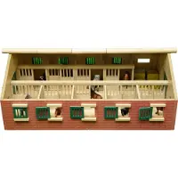 Kids Globe Van Manen Pferdestall mit 9 Boxen 62x42,5x22 cm im Maßstab 1:32