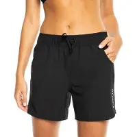 Roxy Badepants "Wave 5", Damen, Gr. M, grau (anthrazit), Polyester, Badehosen Badepants