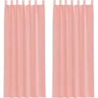 vidaXL Voile Vorhänge mit Stangentaschen 2 Stk. Rosa