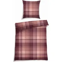 Schiesser Bettwäscheset Spike - Feinbiber - 2-teilig - 135 x 200 cm - Rot