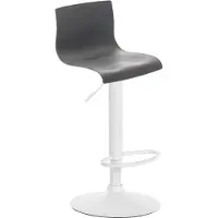 CLP Barhocker Hover Kunststoff mit Metall-Gestell grau Material Gestell Metall matt weiss
