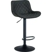 DELUKE Barhocker POVAN - Kunstleder Schwarz 48x54x81 cm | Barstuhl Mit Lehne Tresenhocker Tresenstuhl Kneipenhocker Kneipenstuhl