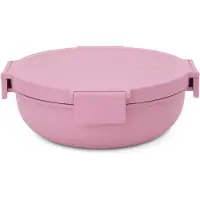 Brabantia Brotdose Make & Take Salat Brotdose To Go - 1,3 l - Kunststoff - Lilac Pink