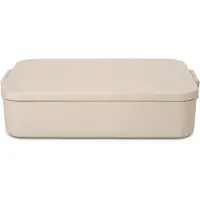 Brabantia Brotdose Make & Take Brotbox - Large - Kunststoff - Geeignet für Max. 6 Butterbrote - Soft Beige