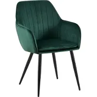 CLP Esszimmerstuhl Cheryl - Moderner Stuhl für Esszimmer grün Gestell Farbe schwarz