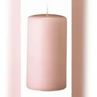 Kopschitz Kerzen Flachkopf-Stumpenkerzen Taupe Rose 200 x Ø 40 mm, 10 Stück