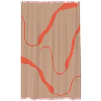 Mette Ditmer - NOVA ARTE shower curtain - Latte / Orange
