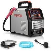 Vevor Plasmaschneider, 65A, Pilotlichtbogen-Plasmaschneidgerät ohne Hochfrequenz – mit 2T/4T-Funktion & einstellbarer PT-Zeit, Digitalanzeige, IGBT-Wechselrichter für Heimreparaturen, Werkstätten
