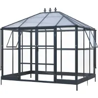 Westmann Suprema M schwarzes Orangerie Gewächshaus 2x3 m