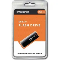 Integral BLACK 3.0, 256 GB, USB Typ-A, 3.2 Gen 1 (3.1 Gen 1), Kappe, 7 g, Schwarz