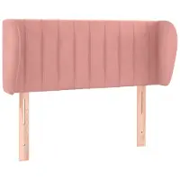 Syfax Kopfteil mit Ohren Rosa 93x23x78/88 cm Samt