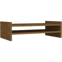 vidaXL Monitorständer Honigbraun 50x27x15 cm Massivholz Kiefer