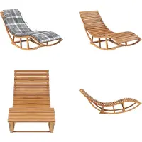 vidaXL Schaukelliege mit Auflage Massivholz Teak - Gartenliege - Gartenliegen - Schaukelliege - Schaukelliegen