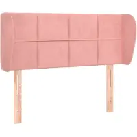 Syfax Kopfteil mit Ohren Rosa 103x23x78/88 cm Samt
