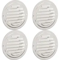 vidaXL Lüftungsgitter 4 pcs Silber 80 mm Edelstahl