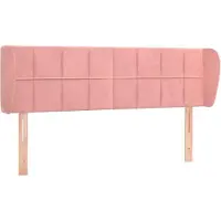 Syfax Kopfteil mit Ohren Rosa 147x23x78/88 cm Samt