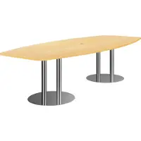 Hjh OFFICE PRO KARAT S 28 C - Karat Ahorn mit Säulenfuß/Chrom 280 x 130
