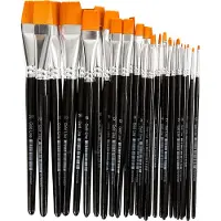 Creativ Company flache Pinsel Set - 30 Stück Malen Basteln Acryl