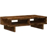 vidaXL Monitorständer Räuchereiche 50x27x15 cm Holzwerkstoff