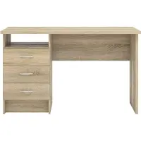 Ebuy24 Fula Schreibtisch 3 Schubladen Eiche Struktur.