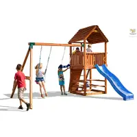Fungoo Spielturm "Joy Move + Step On Free Time" teak