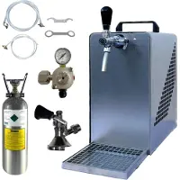 BieTal Bierkühler Bierzapfanlage 30 L/h KOMPLETTSET - KEG Typ M - 2 Kg CO2