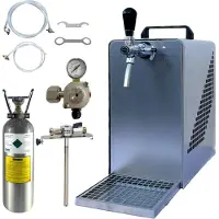 BieTal Bierkühler Bierzapfanlage 30 L/h KOMPLETTSET - 5 Liter Adapter 2 Kg CO2