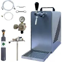 BieTal Bierkühler Bierzapfanlage 30 L/h KOMPLETTSET 5 Liter Adapter - 0,5Kg CO2