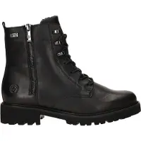 Remonte Damen Stiefelette Glattleder Schnür-Boot G-Weite leichte Sohle D8656, Größe:42 EU, Farbe:Schwarz